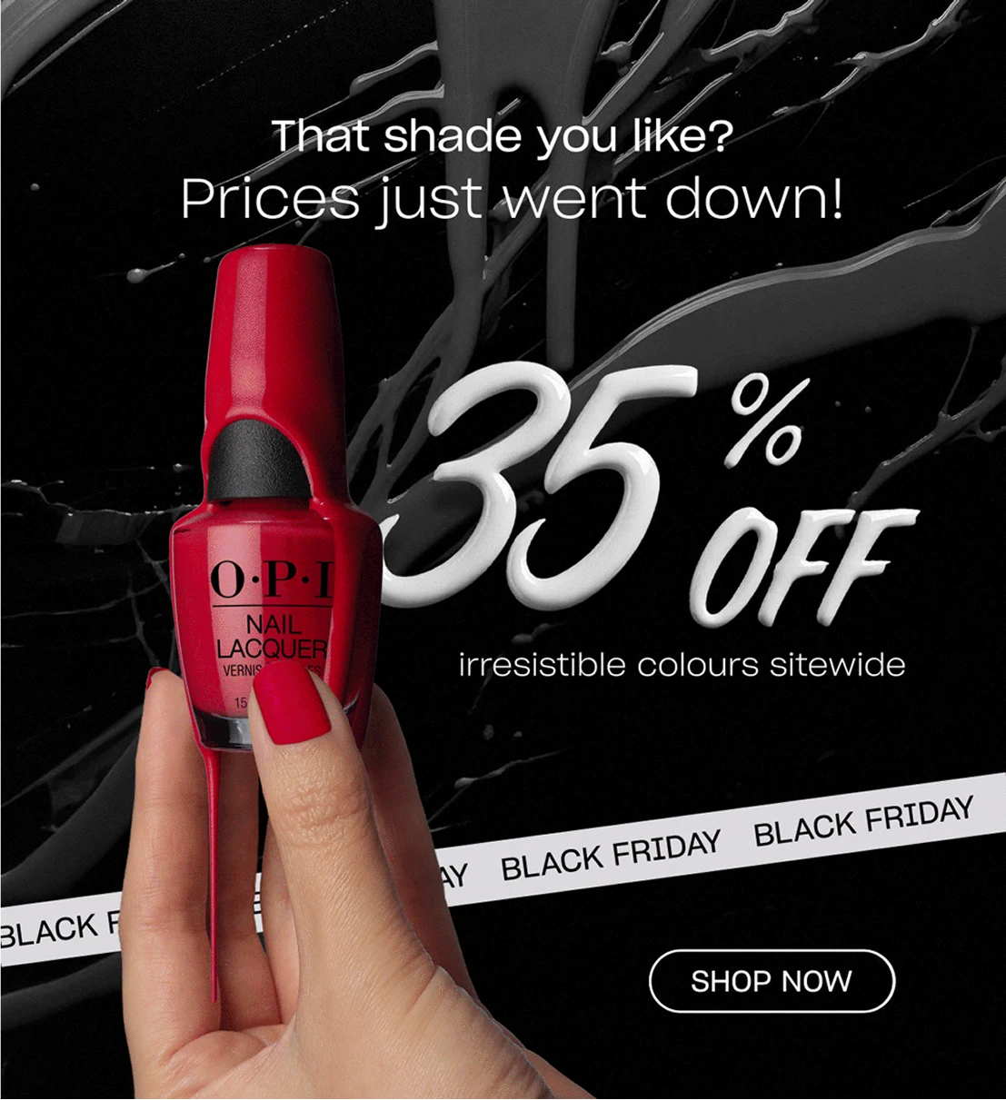 35% off for nail products on black friday sale